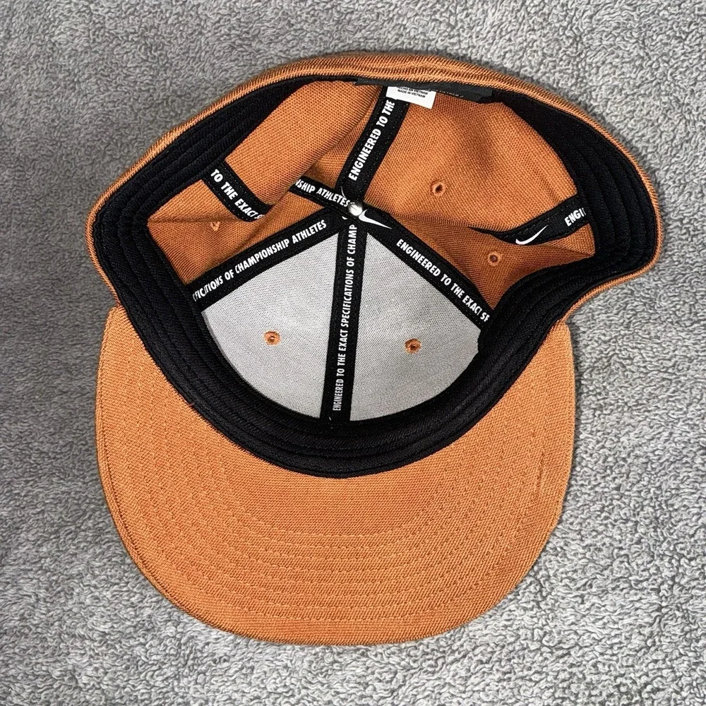 Nike True Orange Logo Center Swoosh Adult One Size Fits Most Fitted Hat - Picture 5 of 6